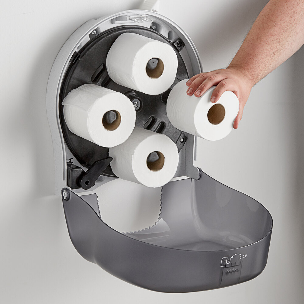 San Jamar R3900TBK Four Station Standard Roll Carousel Toilet Paper ...