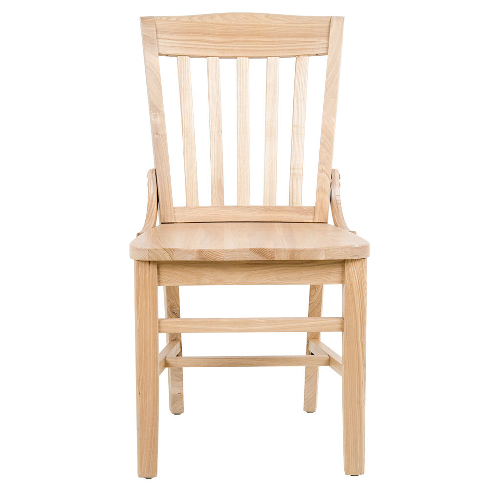 Lancaster Table & Seating Natural Finish Wooden School House Chair