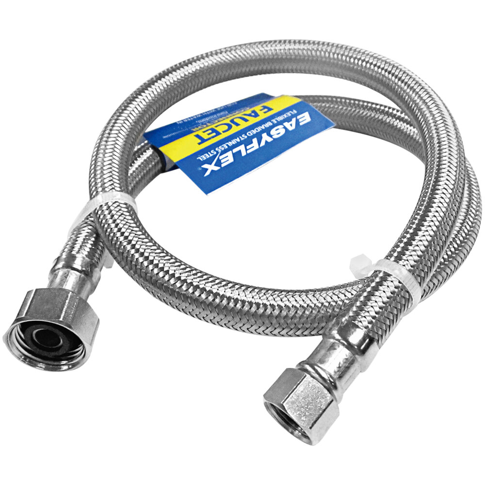 EFFC38C12F16 16" Stainless Steel Braided Faucet Connector with 3/8