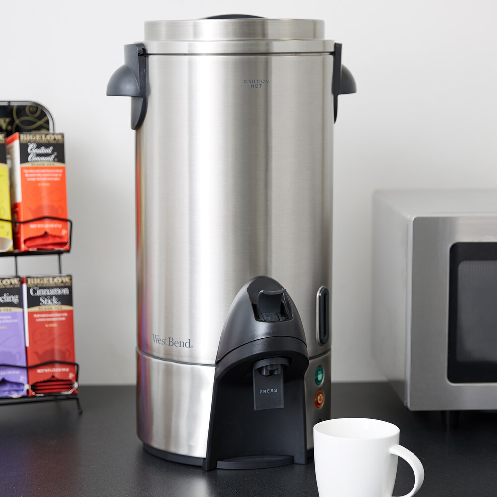 West Bend 54100 100 Cup Stainless Steel Coffee Urn 1500W