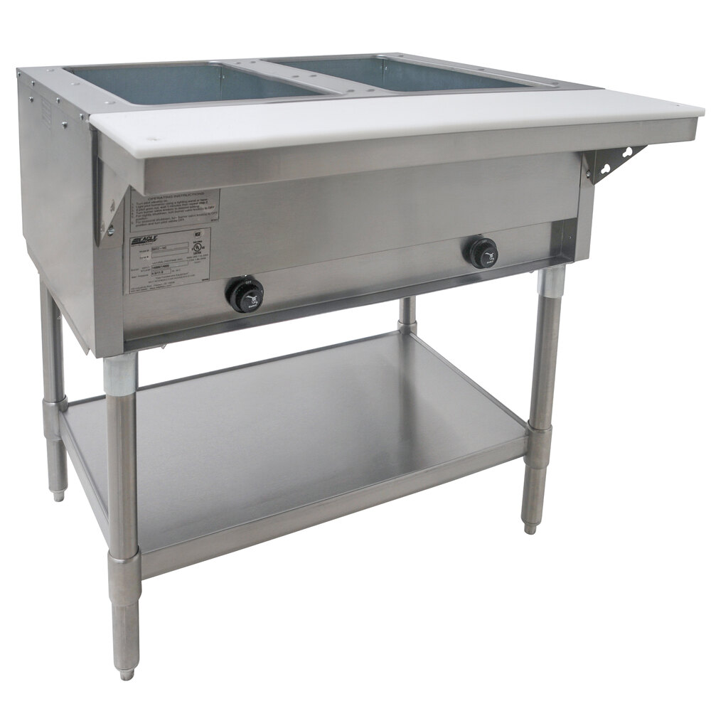 Eagle Group SHT2 Natural Gas Steam Table Two Pan All Stainless Steel