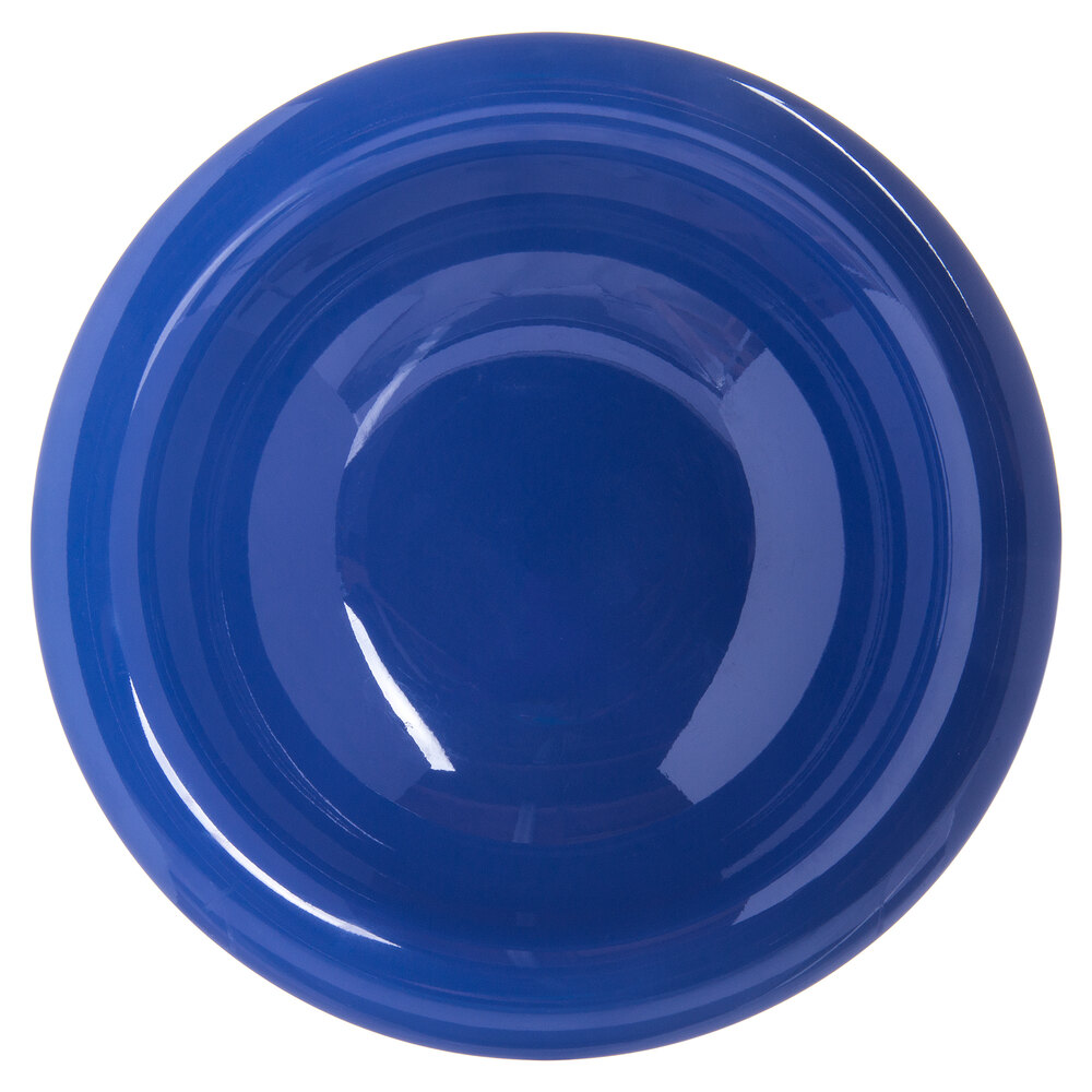 Carlisle 4303614 Durus 12 oz. Ocean Blue Rimmed Melamine Bowl 24/Case