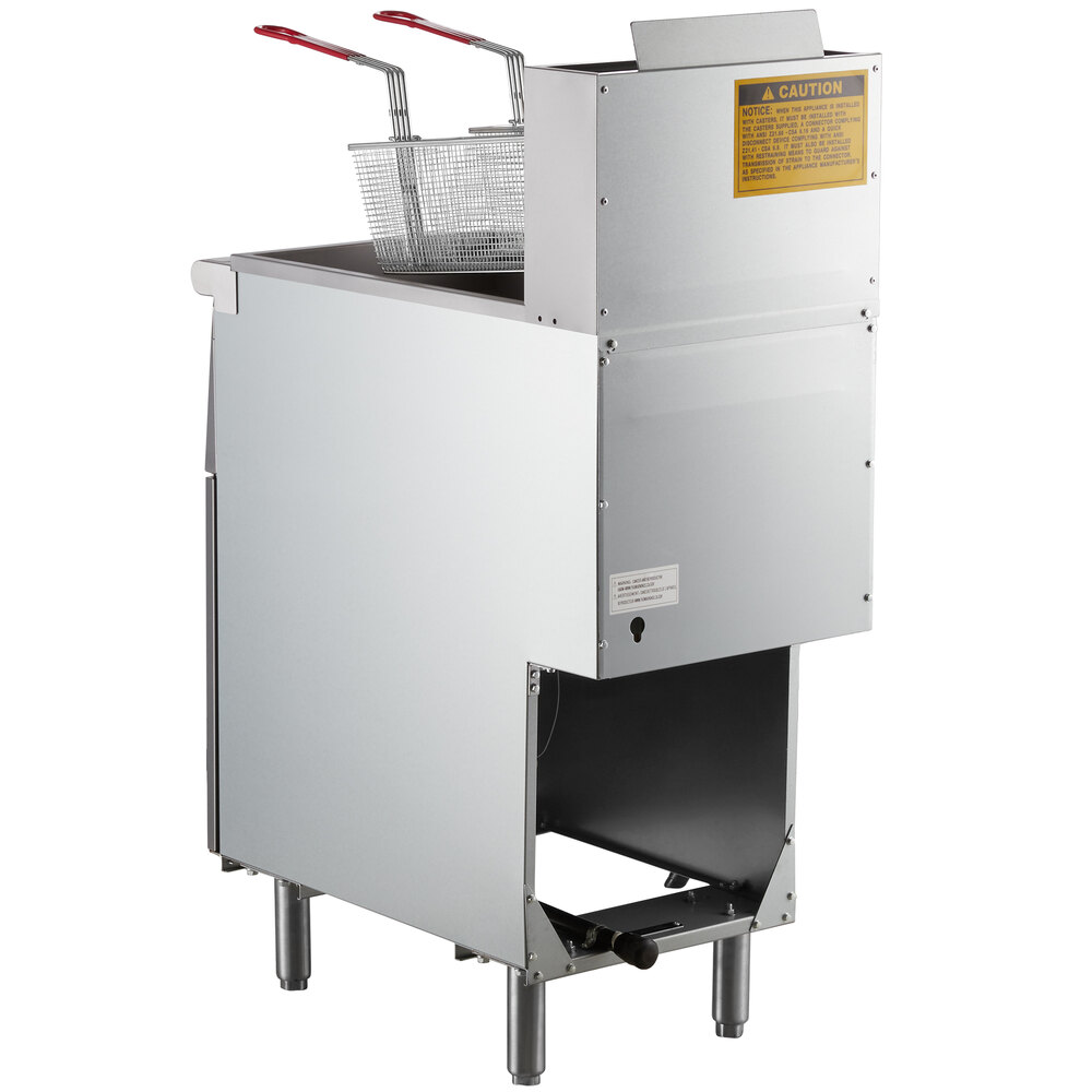 Avantco FF300 Liquid Propane 40 lb. Stainless Steel Floor Fryer