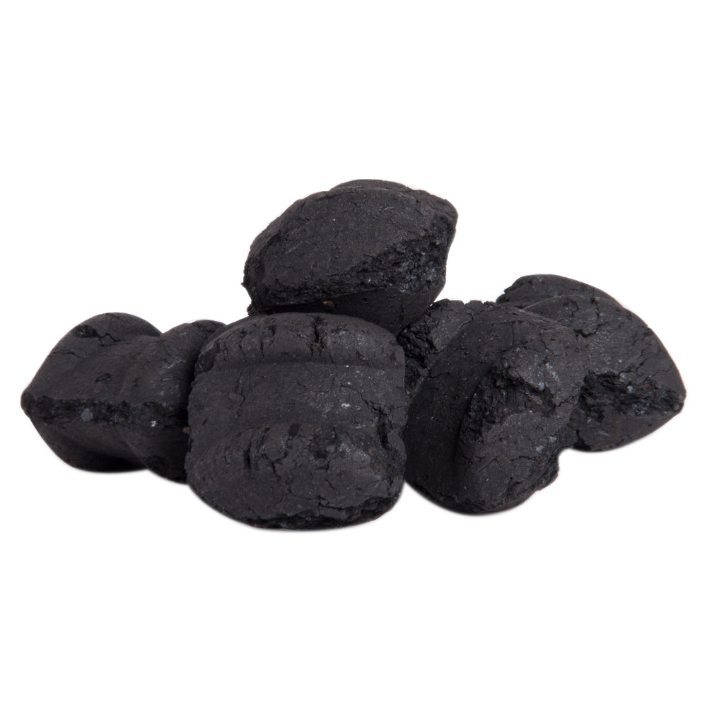 Pile of charcoal briquettes