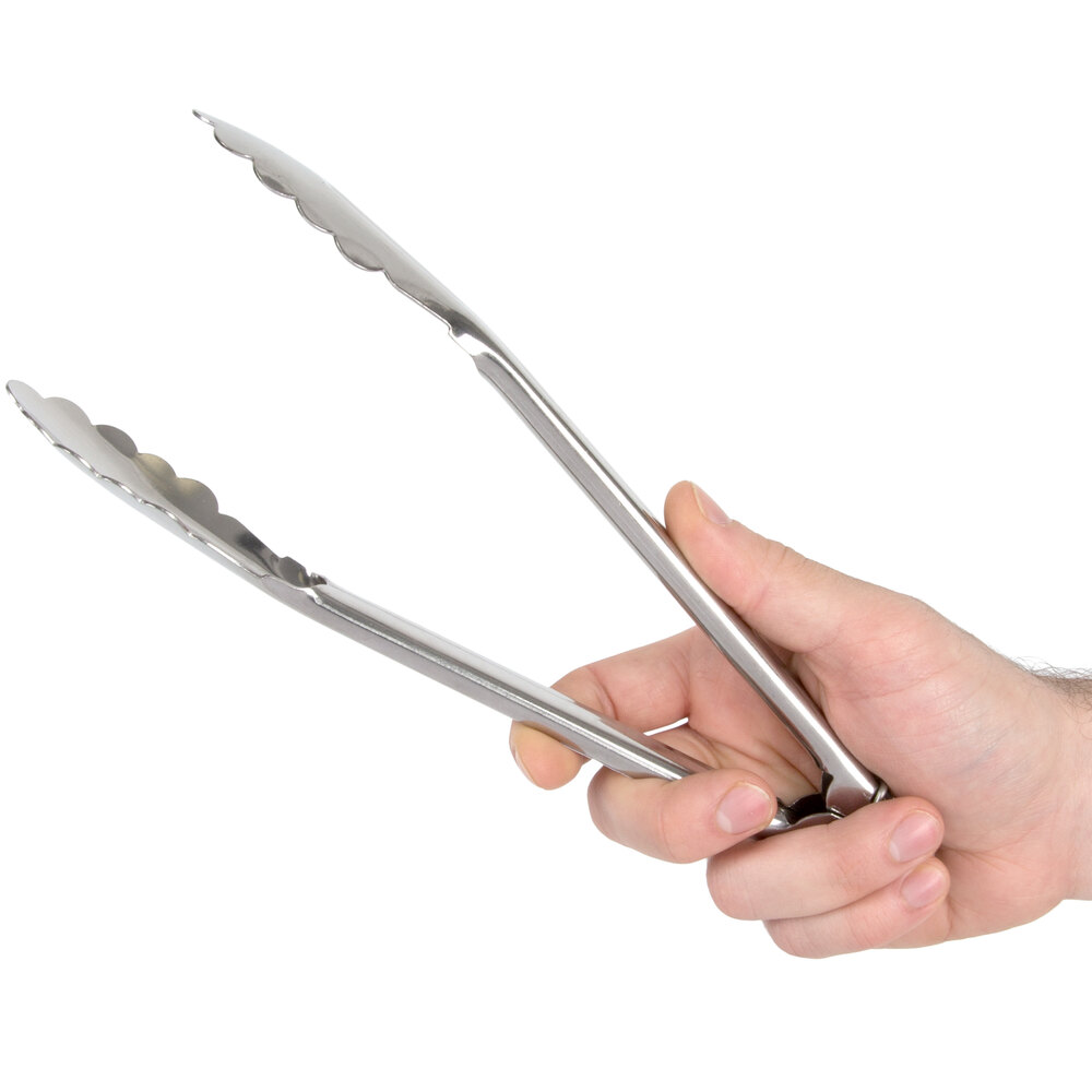 10" Heavy Duty Stainless Steel Utility Tongs