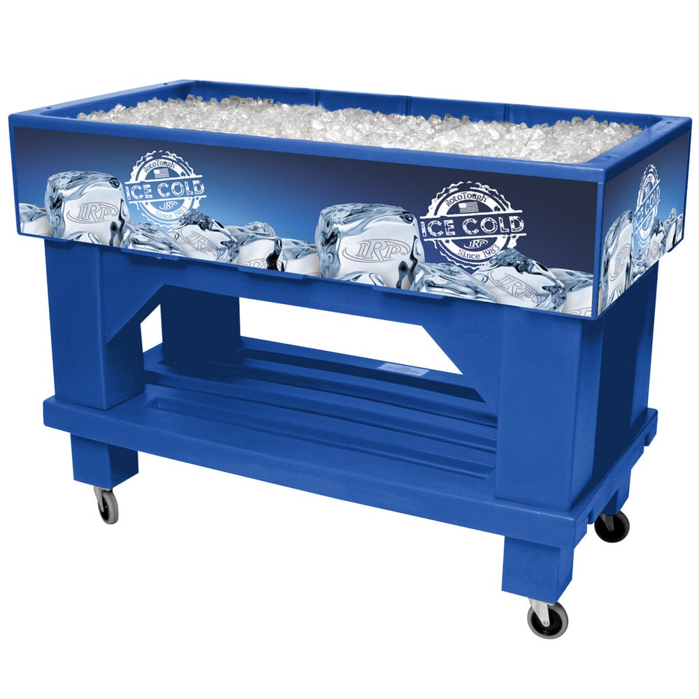 Blue Texas Icer 710 Insulated Ice Bin / Merchandiser with Shelf and