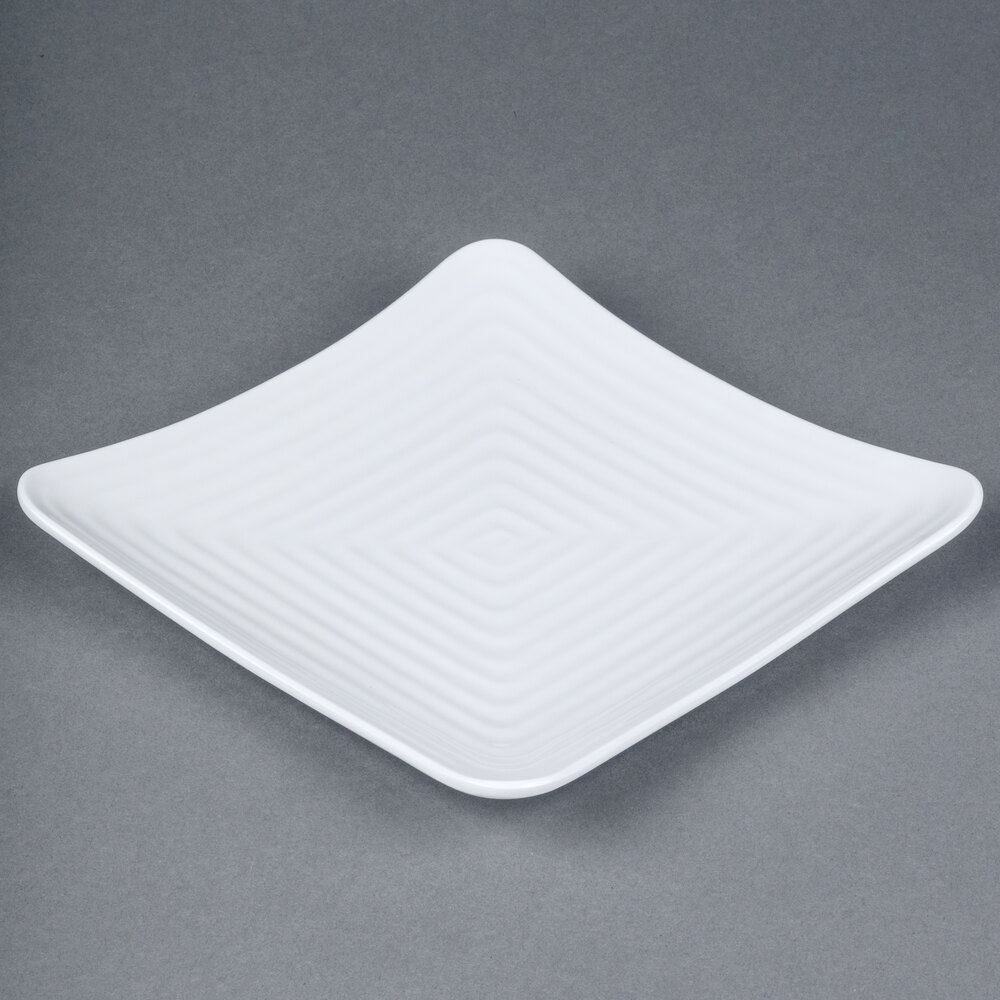 Get Ml 62 W Milano 8 34 White Square Melamine Plate 12pack