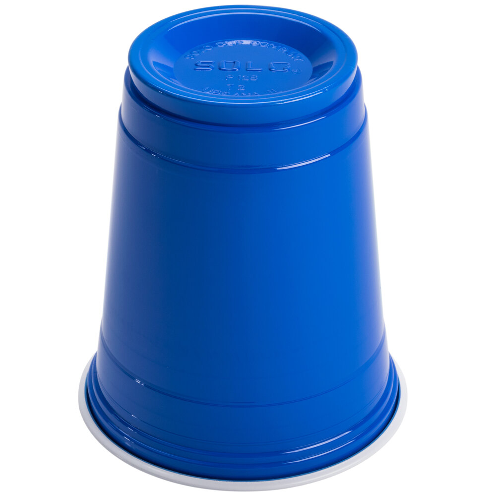 Solo P12SB 12 oz. Blue Plastic Cup - 50/Pack