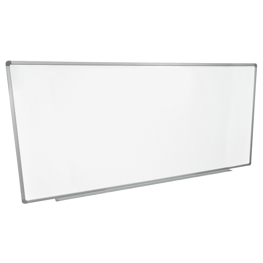 Luxor WB9640W 96" x 40" WallMounted Whiteboard with Aluminum Frame