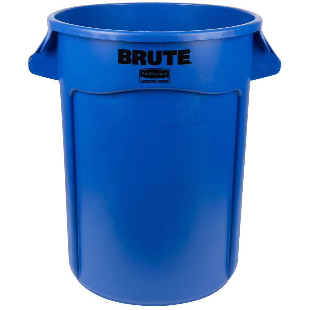 Rubbermaid Fg263200blue Brute 32 Gallon Blue Trash Can