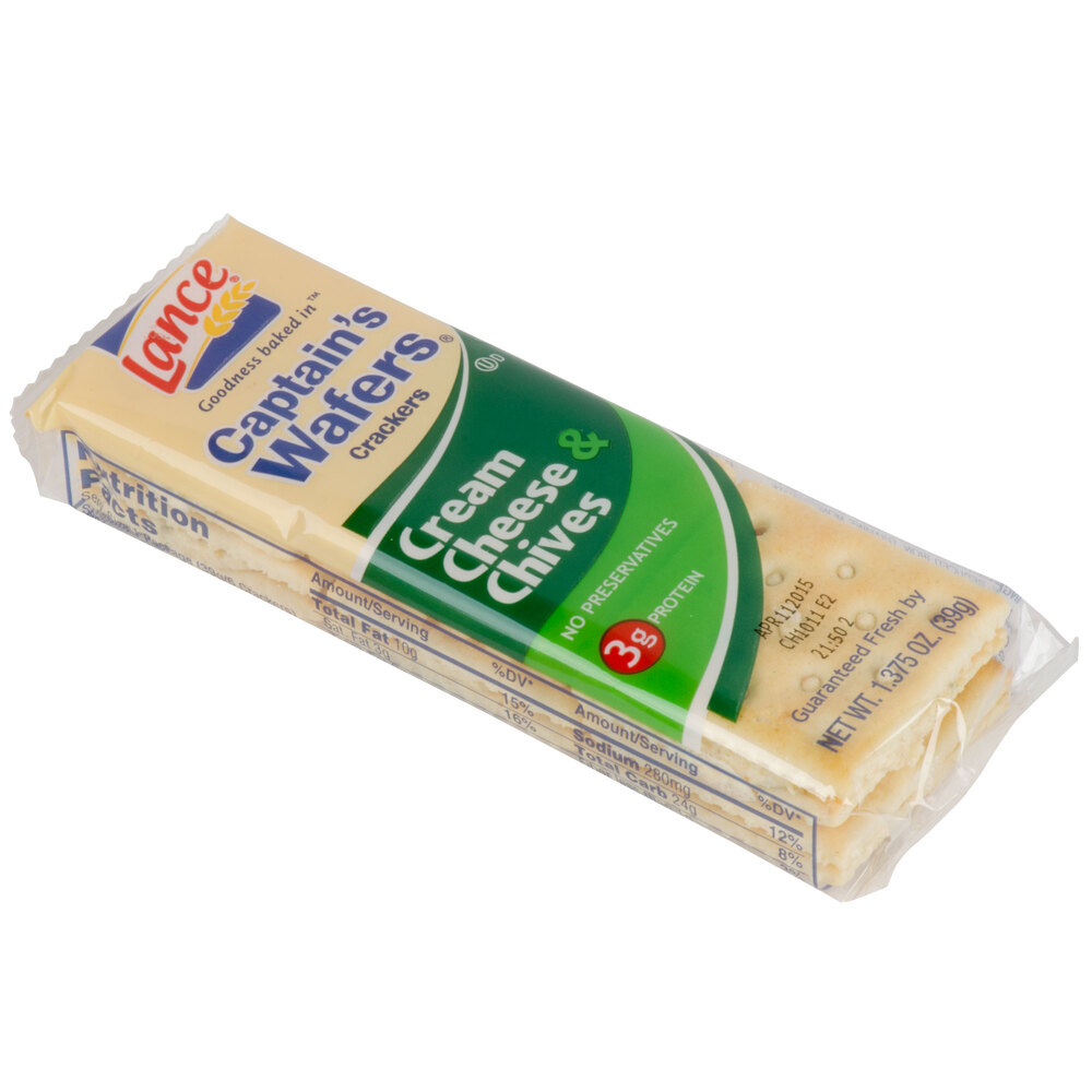 Lance Captain's Wafers Cream Cheese and Chives Sandwich Crackers 20