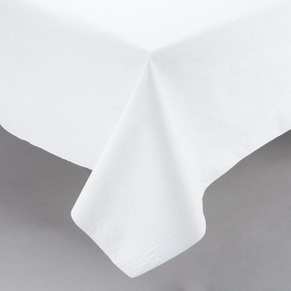 White Vinyl Tablecloth Webstaurant White Vinyl Table Cover With Flannel Back