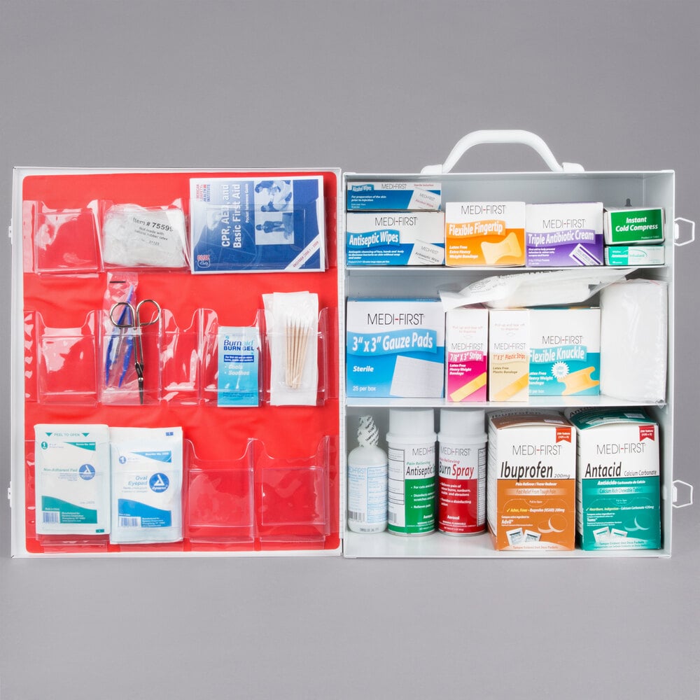 First Aid Kit Three Shelf Medique 896 pcs