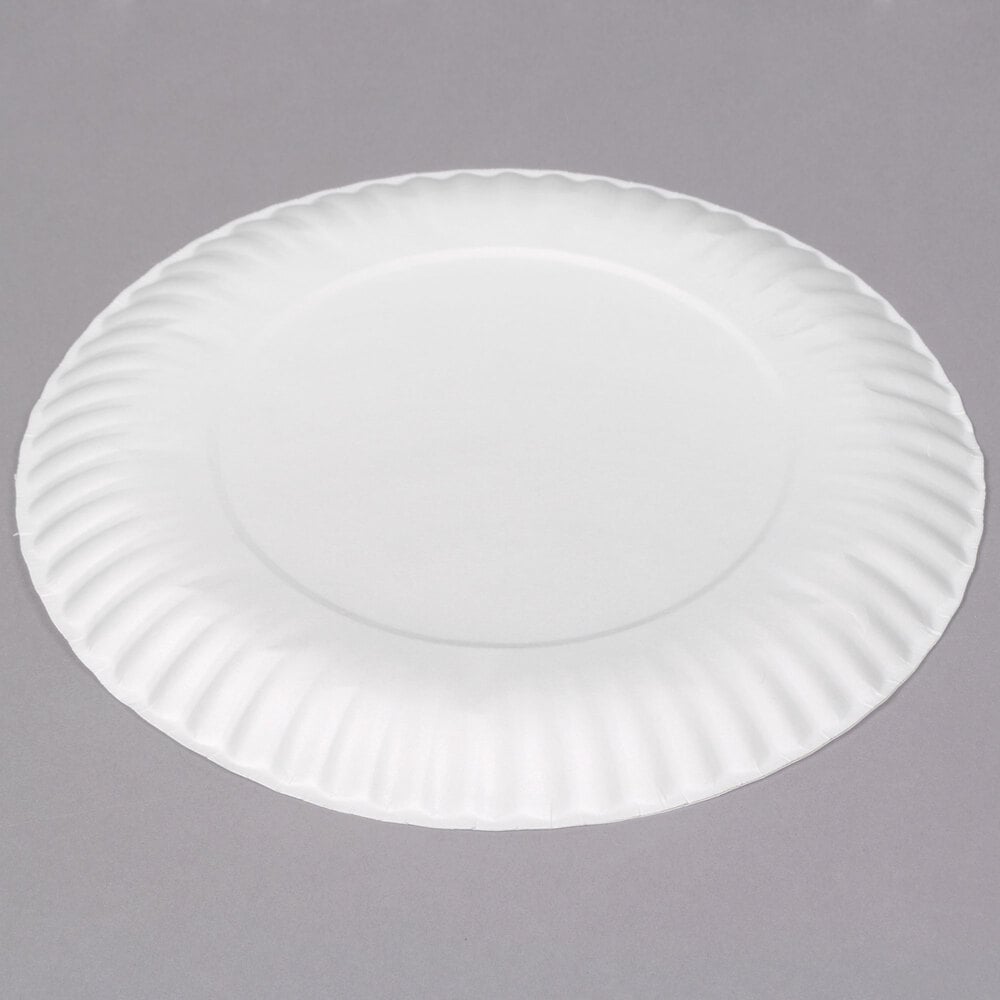 9 White Uncoated Paper Plate 1000case