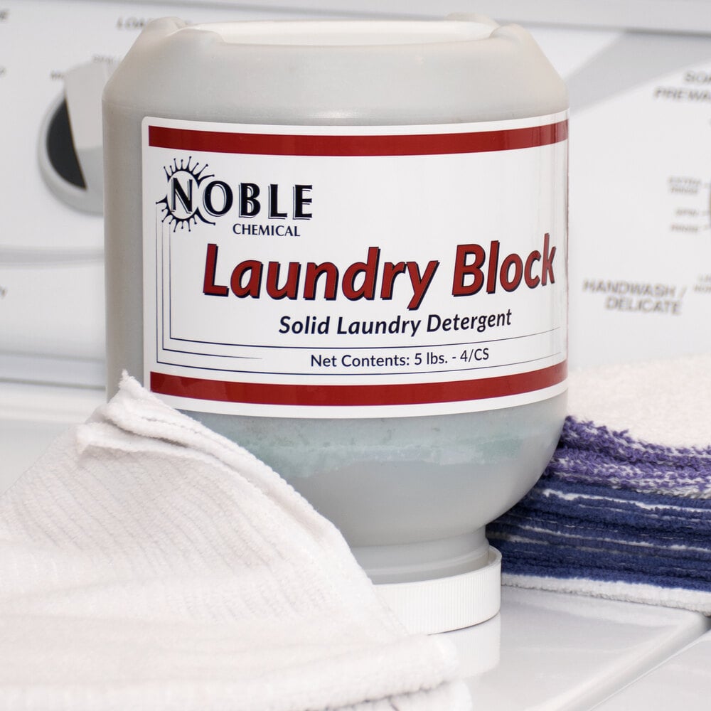 5 Lb. Noble Chemical Laundry Block Solid Laundry Detergent - 4/Case