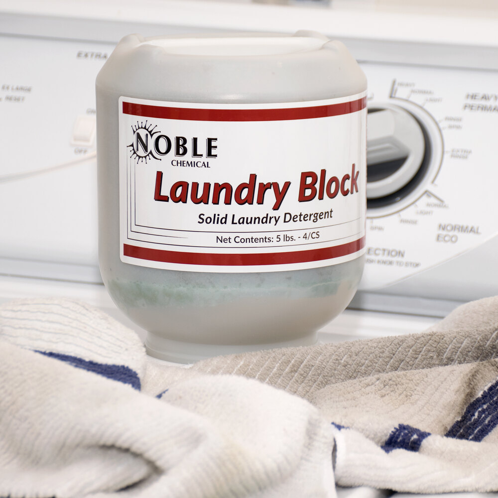 5 lb. Noble Chemical Laundry Block Solid Laundry Detergent 4/Case