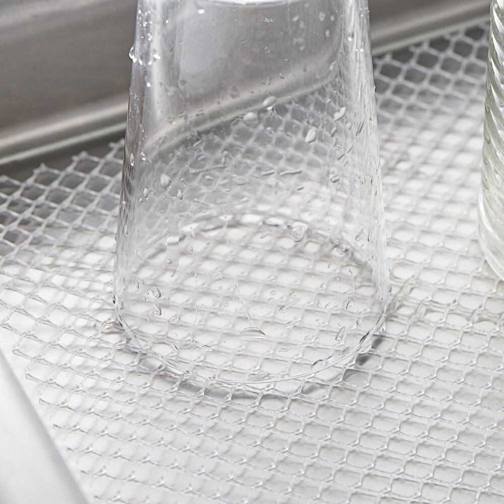 Clear Plastic Shelf Liner 2' Clear Plastic Mesh Bar Mat / Shelf Liner