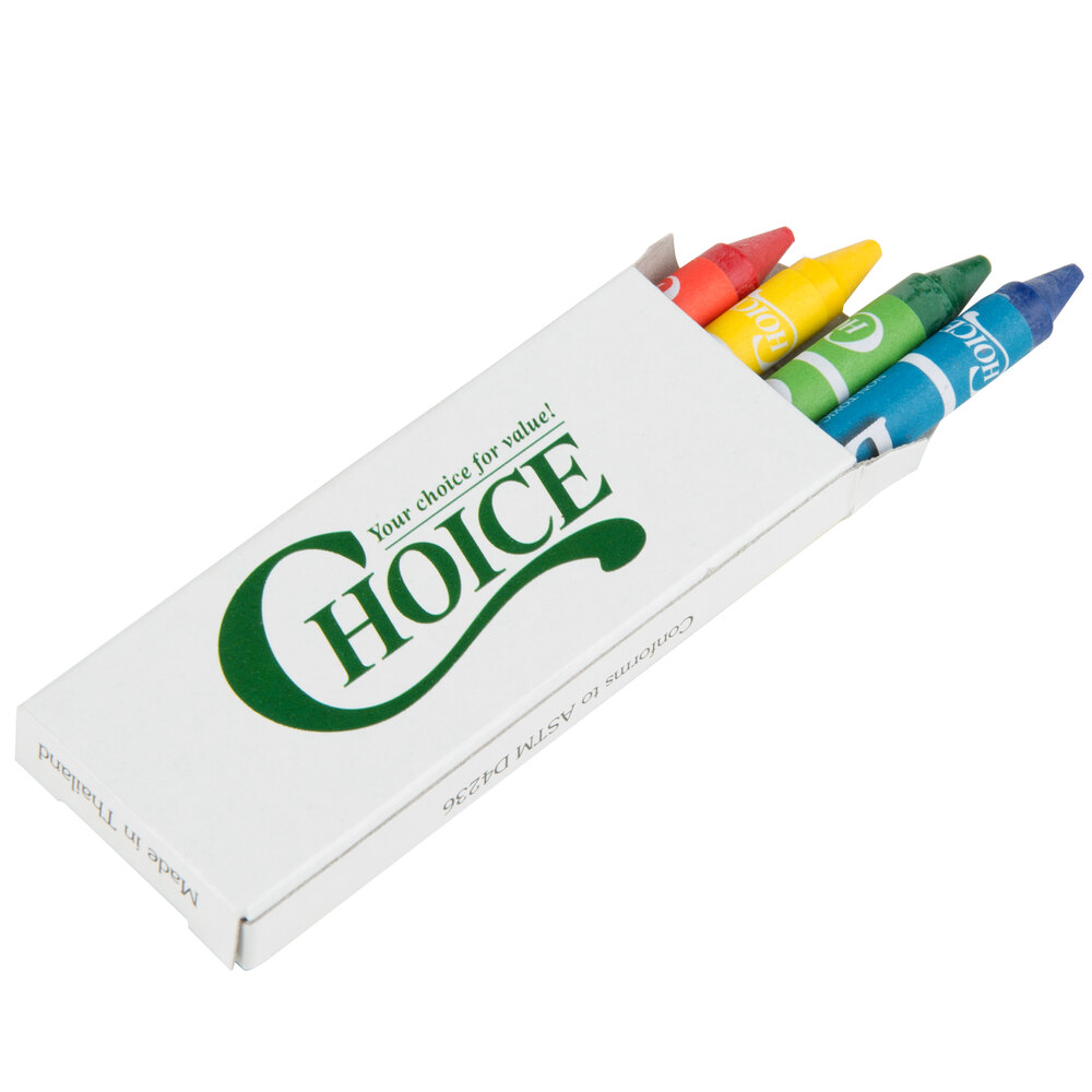 Choice 4 Pack Kids Restaurant Crayons 100/Pack