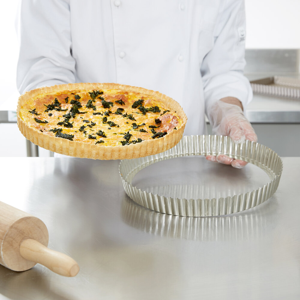 pan removable tart bottom Deep with quiche