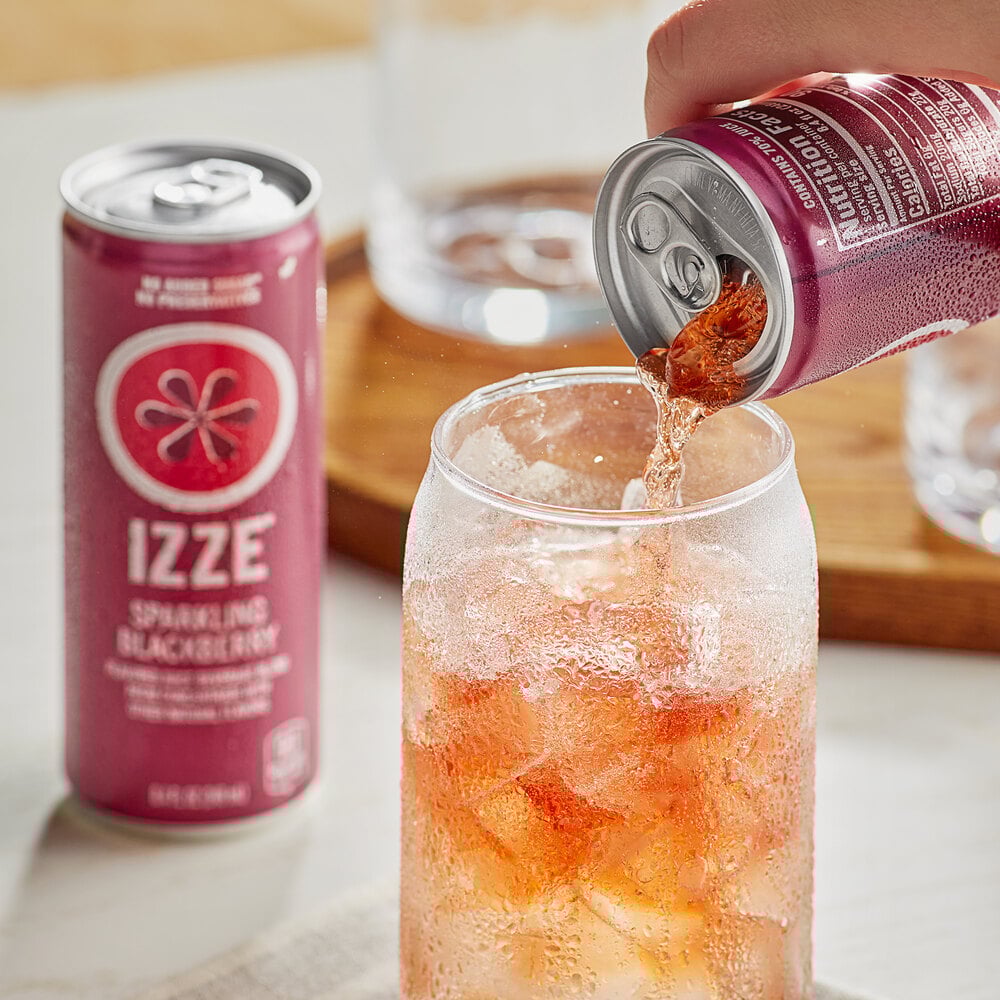 Izze Blackberry Sparkling Juice Drink 8.4 fl. oz. Can 24/Case