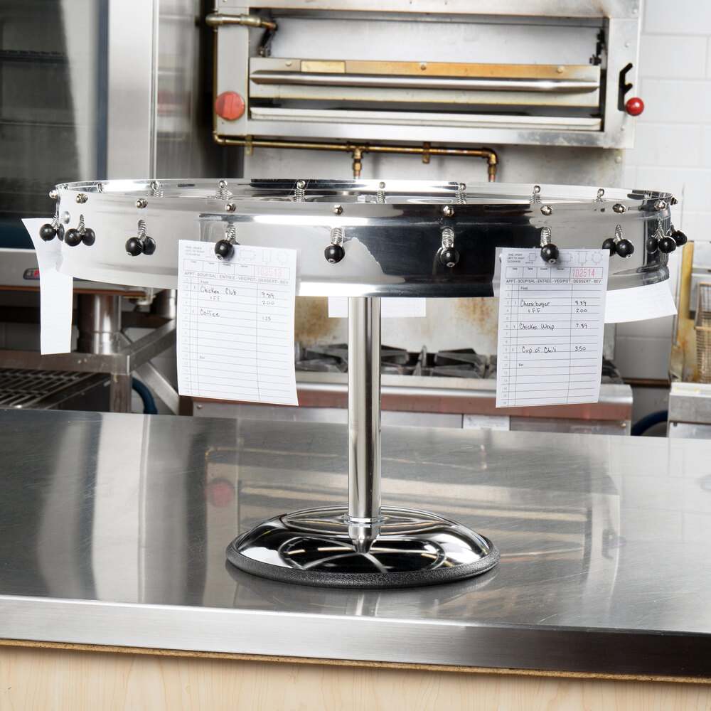 Carlisle 3820MP 23" Stainless Steel 20 Clip with Pedestal Base Portable