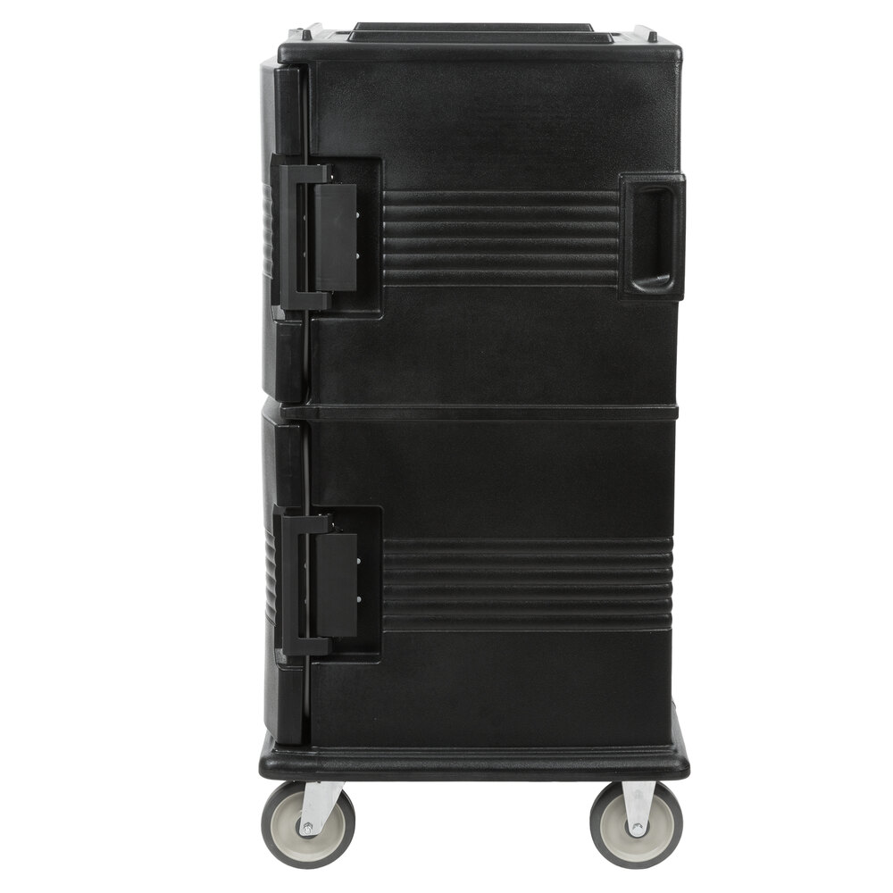 Cambro UPCH800110 Black Ultra Camcart Two Compartment Heated Holding ...