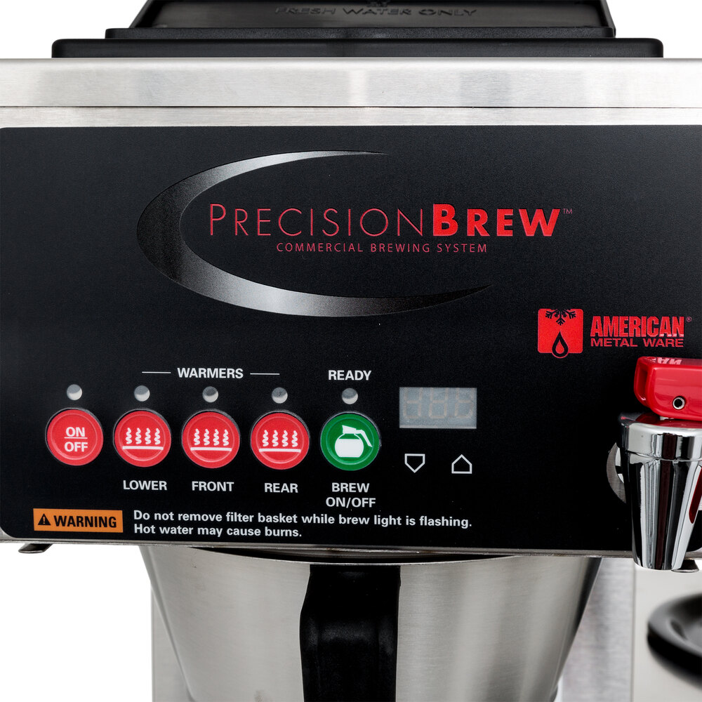 Grindmaster B3WR PrecisionBrew Digital 64 oz. Automatic Coffee Brewer with 3 Warmers Right Side
