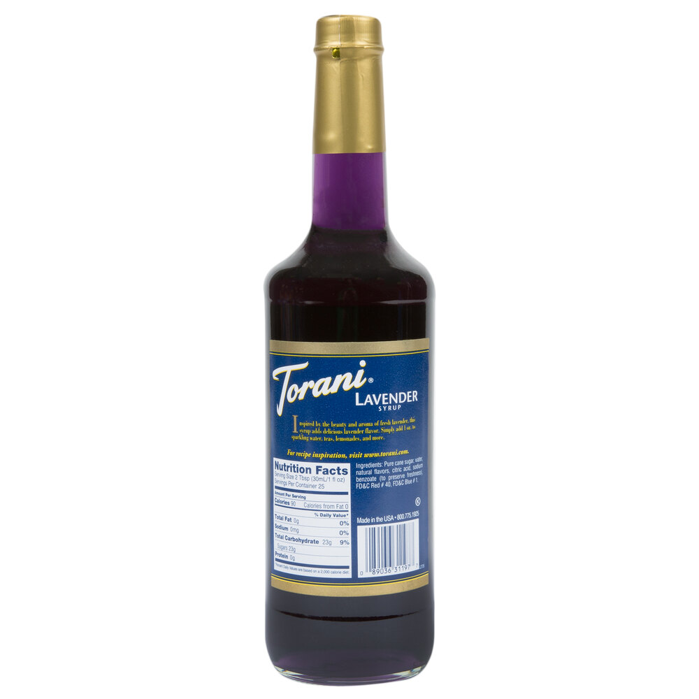 Torani Lavender Syrup 750 mL Shop at staurantStore