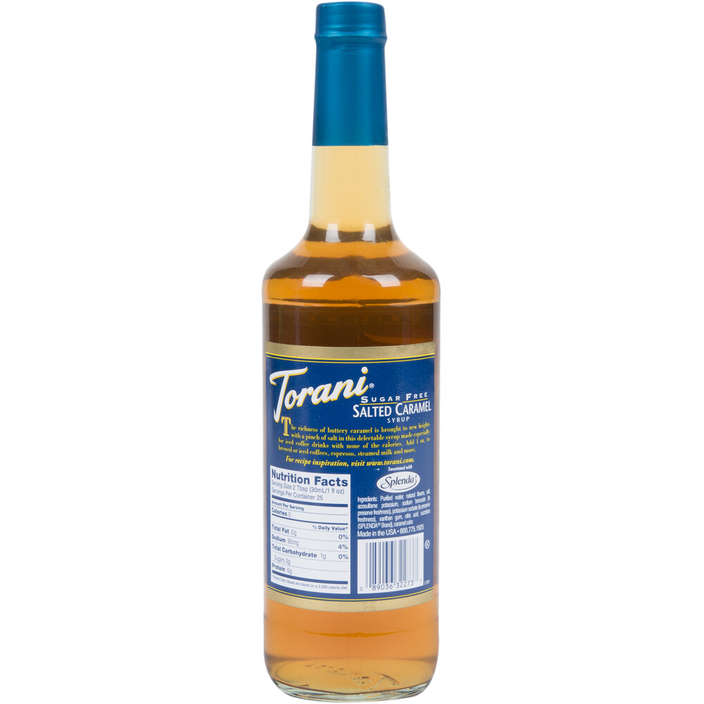 Torani Sugar Free Salted Caramel Syrup 750 Ml 