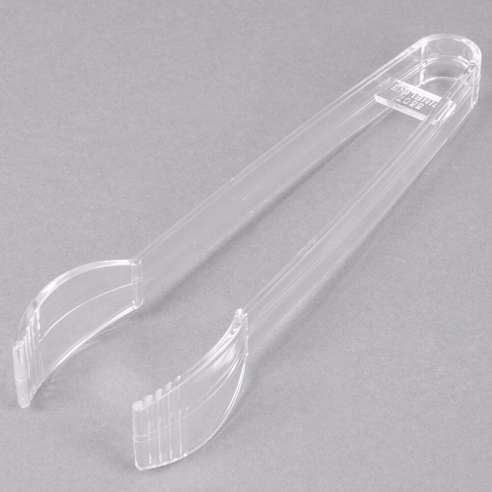 Fineline 3307CL 7" Clear Plastic Tongs 48/Case