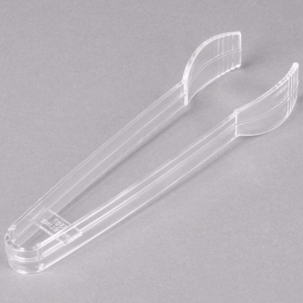 Fineline 3307CL 7" Clear Plastic Tongs 48/Case