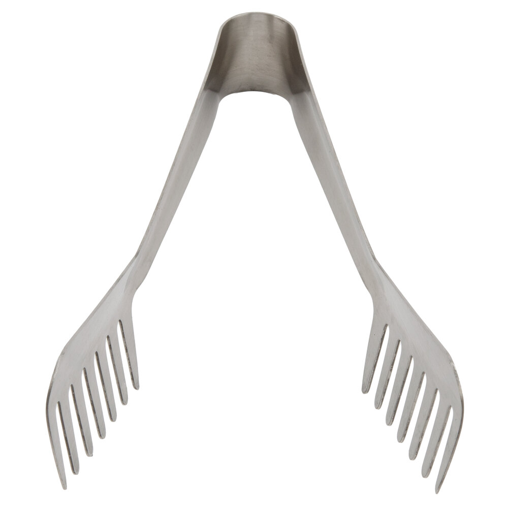 8" Stainless Steel Spaghetti Tongs