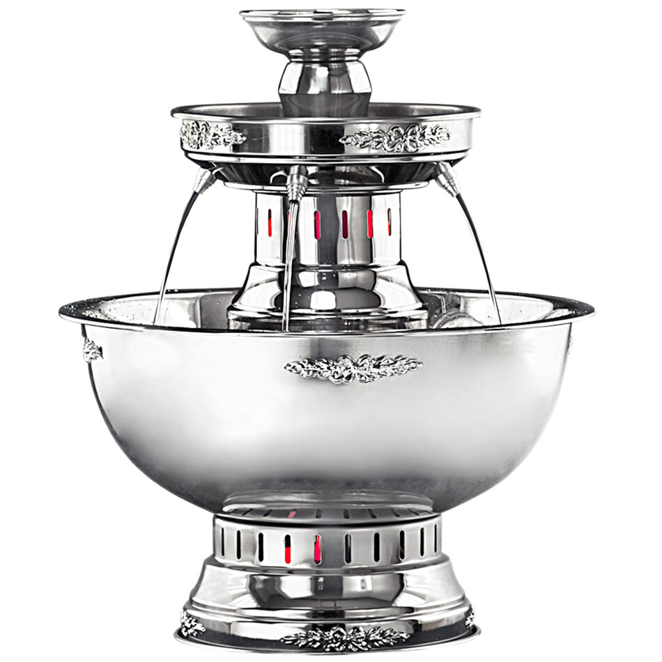 Apex 4003SS Princess 5 Gallon SS Beverage Fountain with Silver Bow Tie