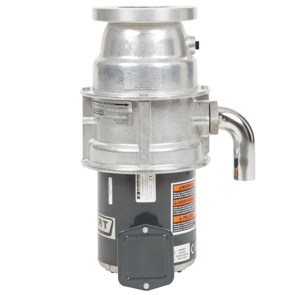 Hobart FD4/751 Commercial Garbage Disposer with Short Upper Housing