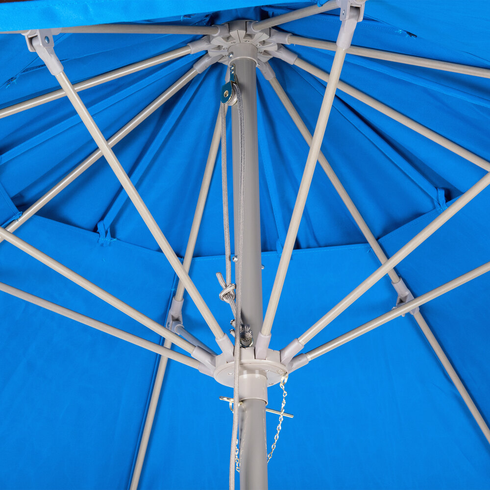 Grosfillex 98389731 Windmaster 7 1/2' Pacific Blue Fiberglass Umbrella