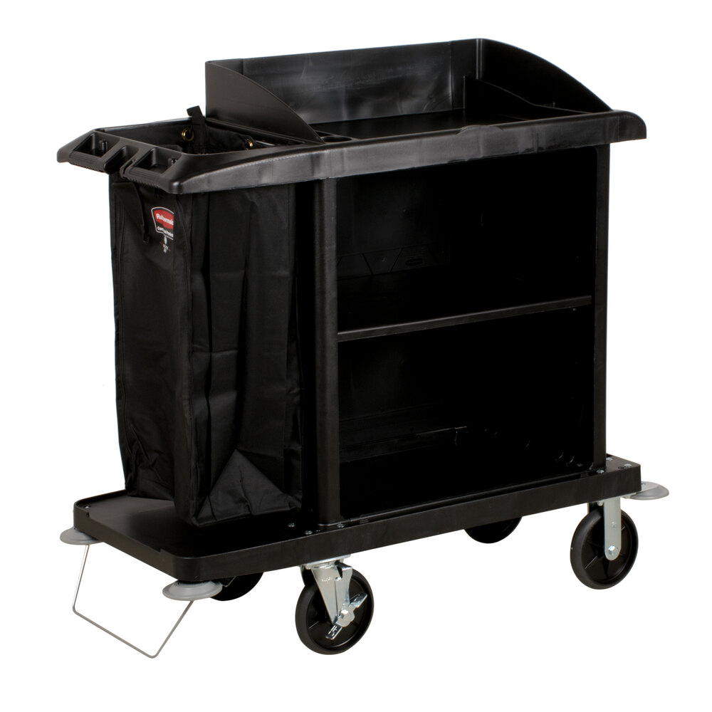 Rubbermaid FG619000BLA Compact Housekeeping Cart