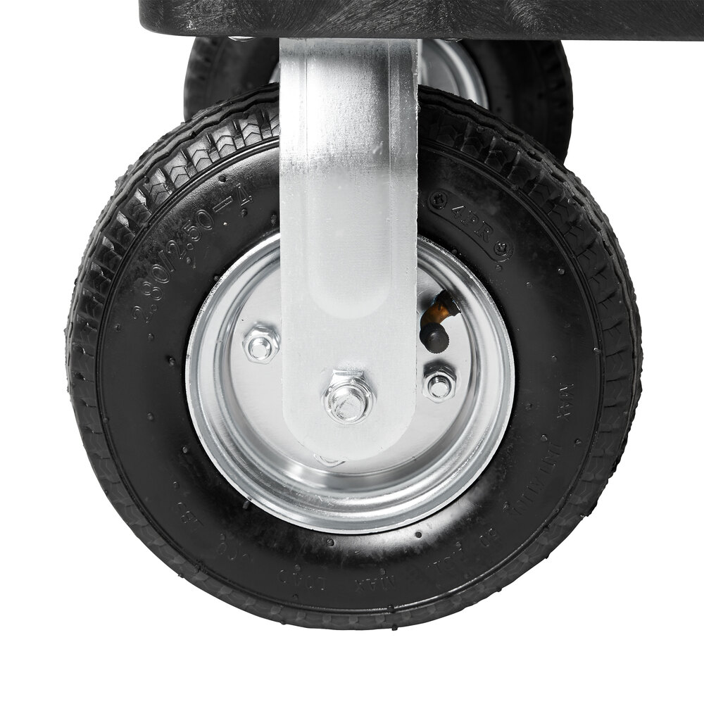 Rubbermaid FG454610BLA Black Large Heavy Duty Two Shelf Utility Cart