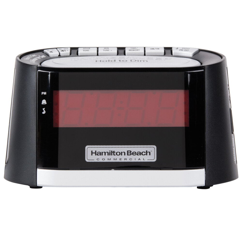 Hamilton Beach HCR410 USB Charging Port Ready AM/FM Black Alarm Clock