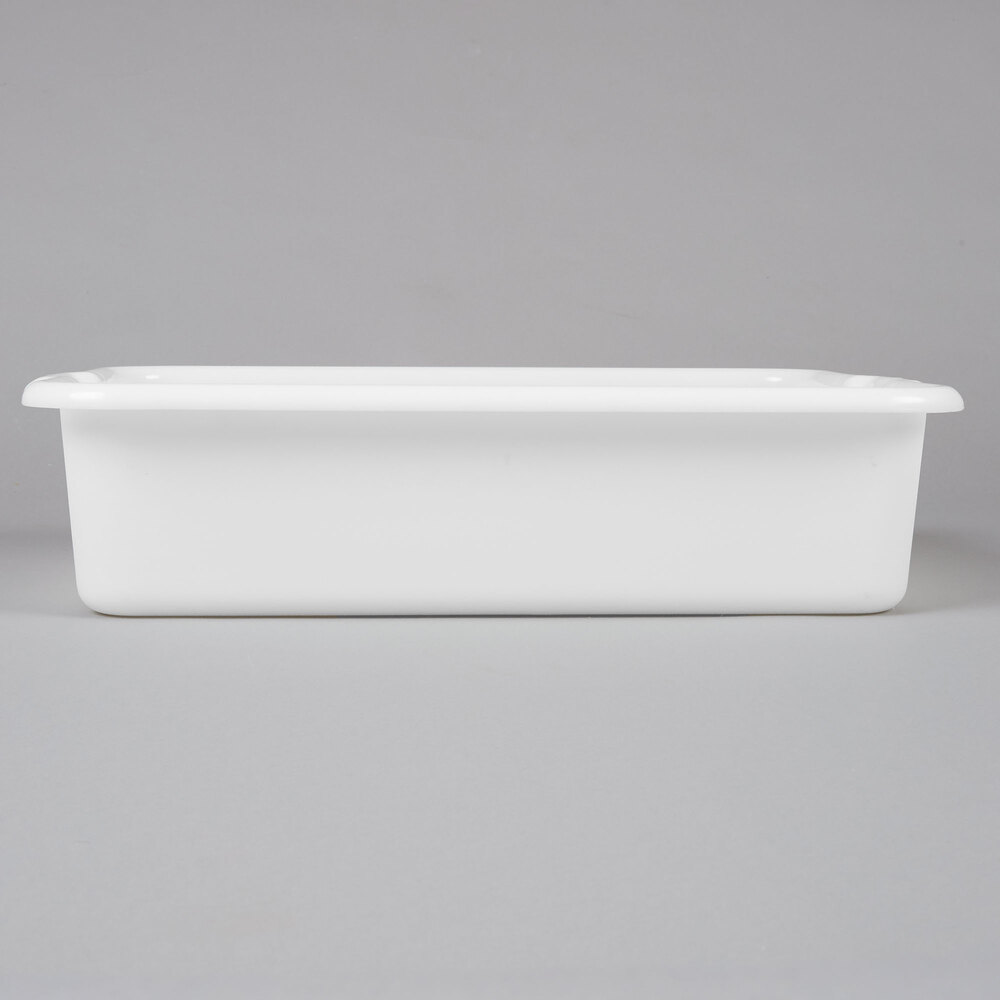 White 20" x 15" x 5" Polypropylene Perforated Bus Box