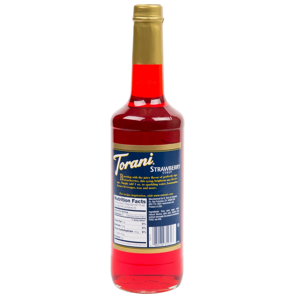 Torani Strawberry Syrup - 750 Ml: Shop At Webstaurantstore