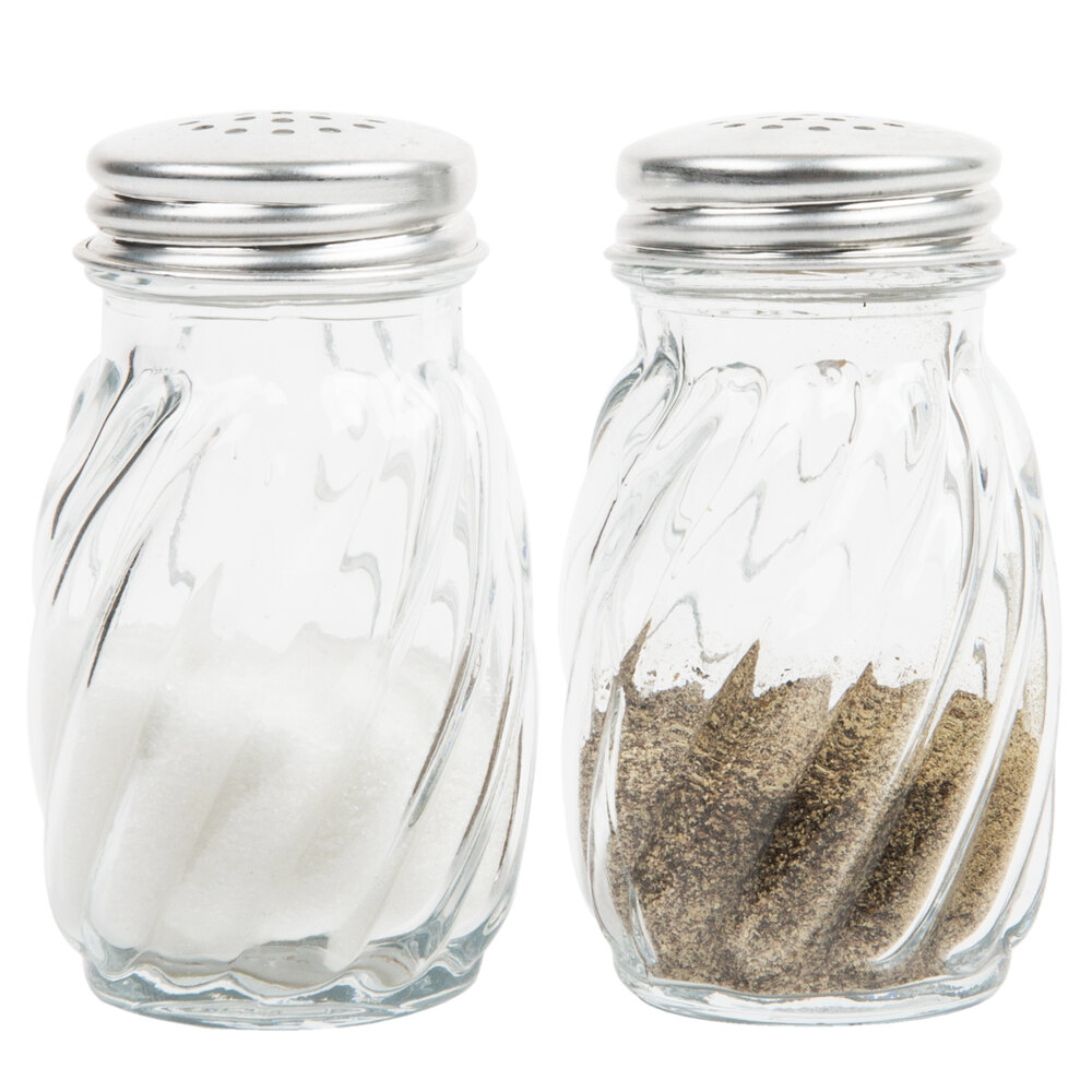 Anchor Hocking 39122 3.25 oz. Swirl Salt / Pepper Shaker - 12/Case