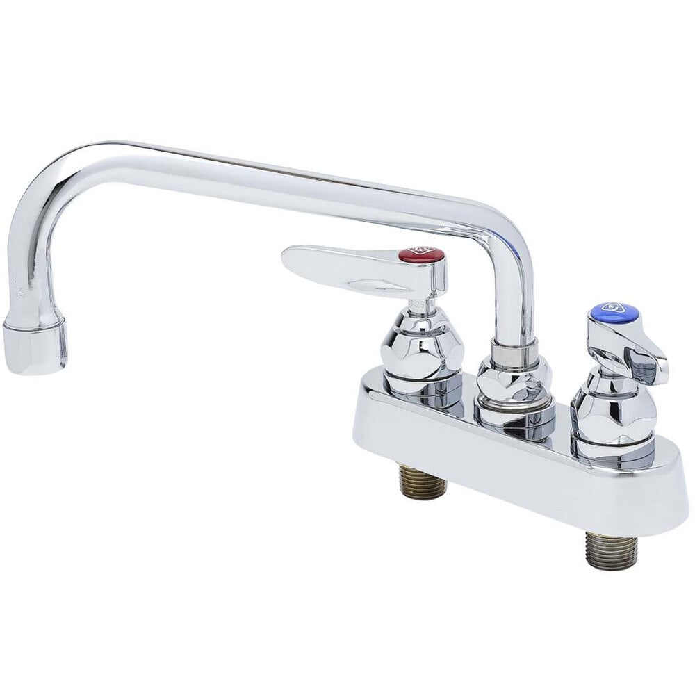 T&S B-1113-XS Deck Mount Workboard Faucet With 4" Centers, 12" Swing ...