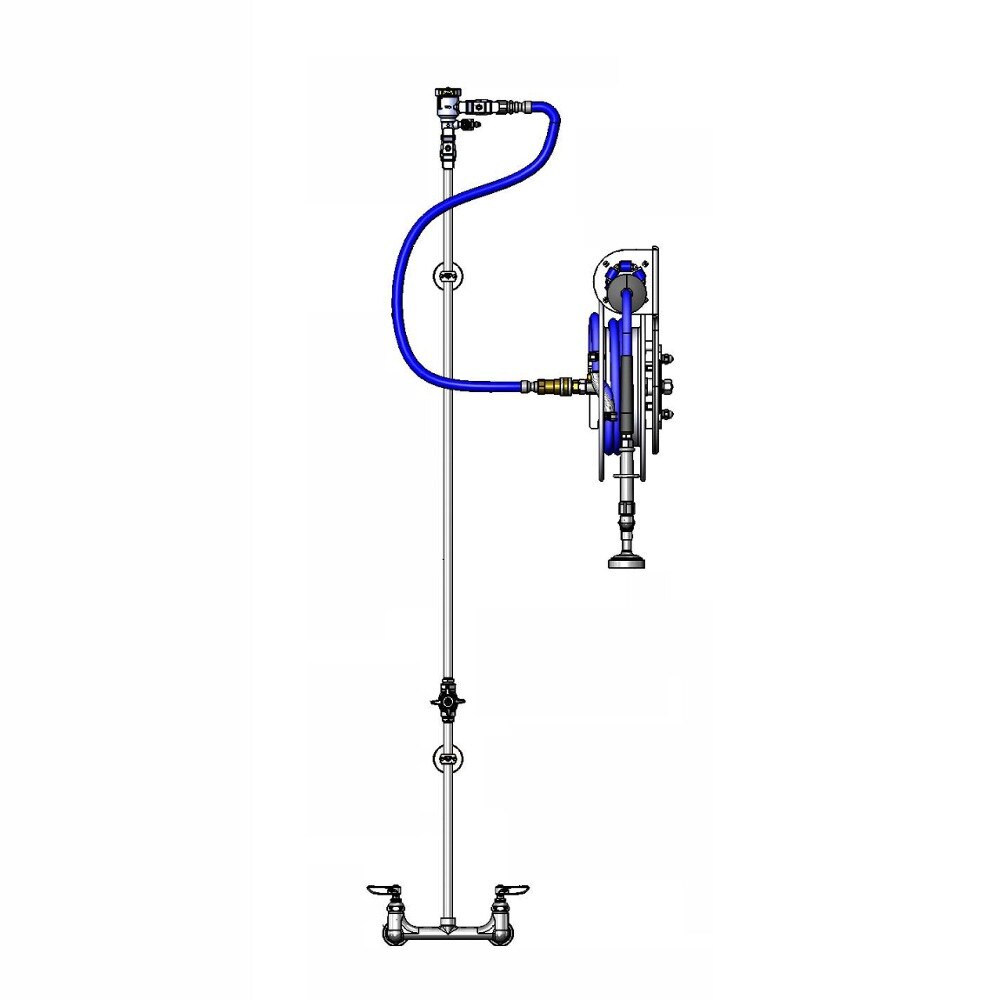 T&S B1433713201M 35' Open Hose Reel with 8" Centers, B0107 Spray