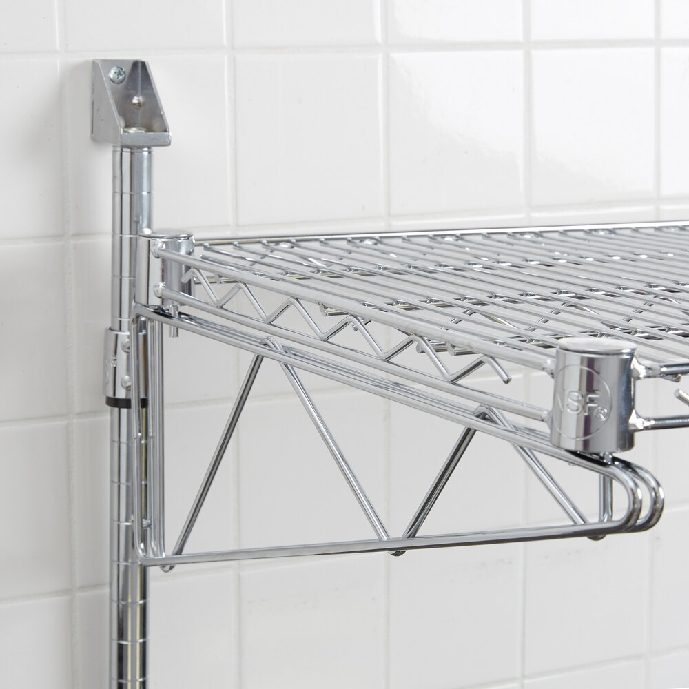 Advance Tabco AB218 EndMounted Shelving System for 18" Chrome Wire Shelves
