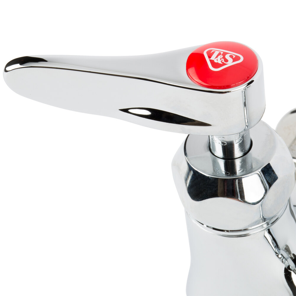 T&S B2414CRSC Wall Mount Mixing Faucet with 8" Adjustable Centers, 8