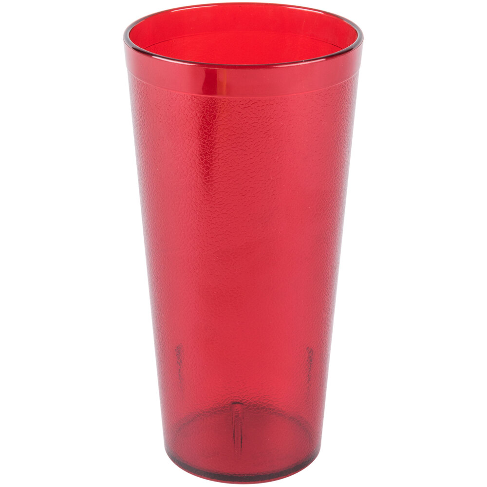 Carlisle 522410 24 oz. Ruby SAN Plastic Stackable Tumbler 72/Case