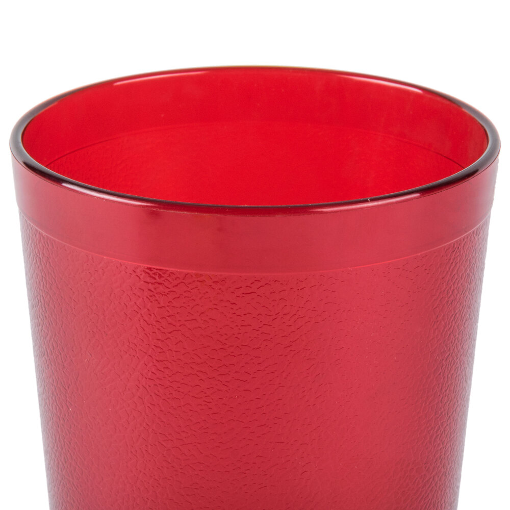 Carlisle 522410 Stackable 24 oz. Ruby SAN Plastic Tumbler 72/Case