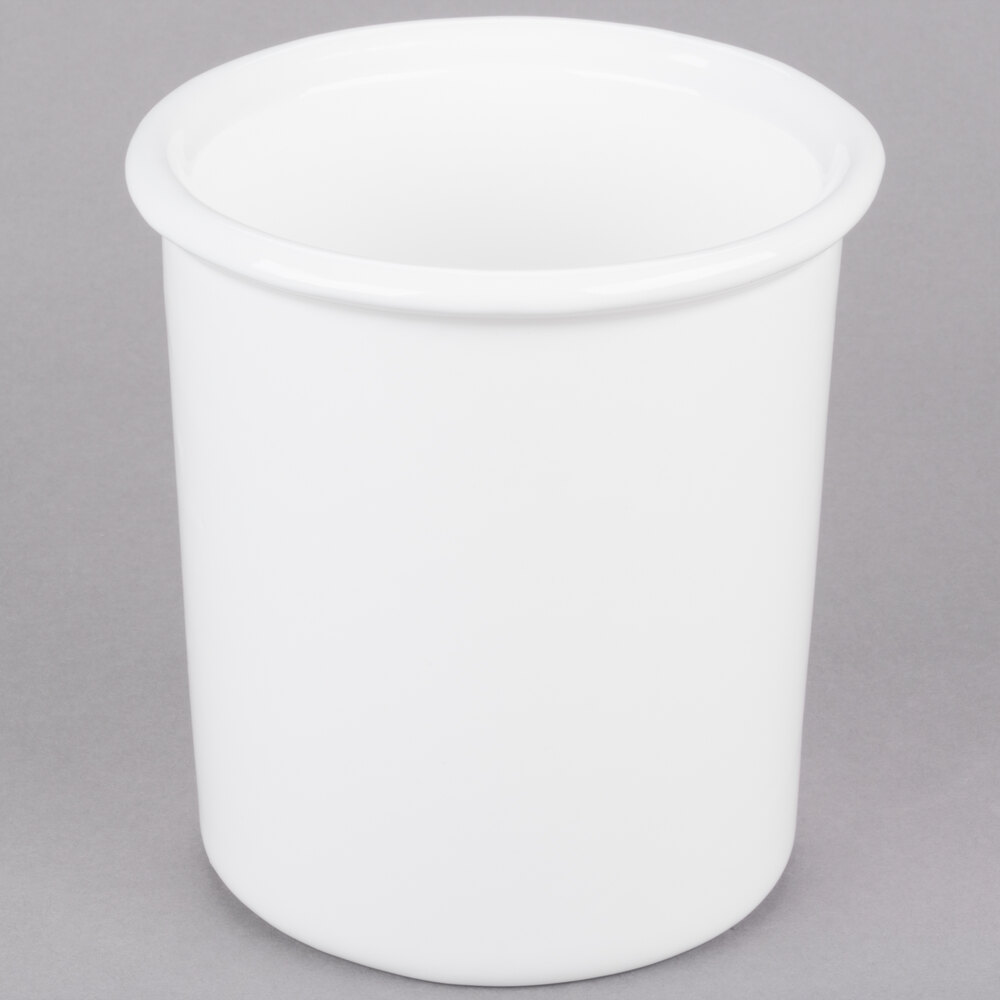 Tablecraft CW1670W 1 Qt. White Cast Aluminum Condiment Bowl