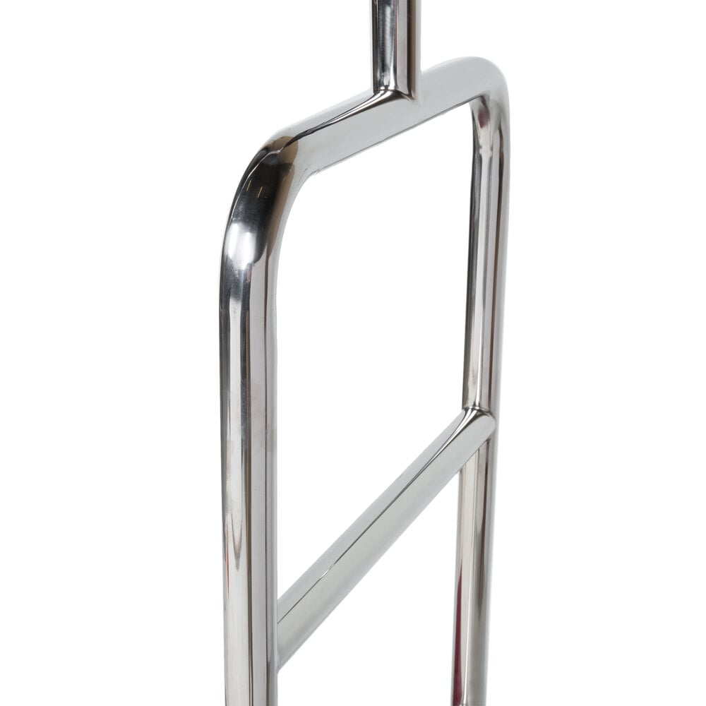 Aarco LC-1C Rectangular Stainless Steel Chrome Finish Luggage Cart with ...