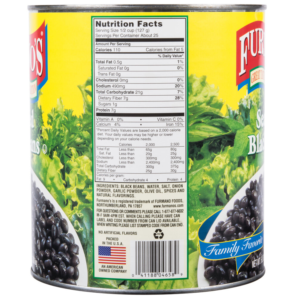 Furmano's Seasoned Black Beans 10 Can